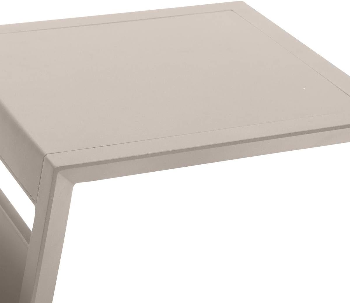 jardinito - Allure table de jardin carrée 55x45x55cm aluminium argile