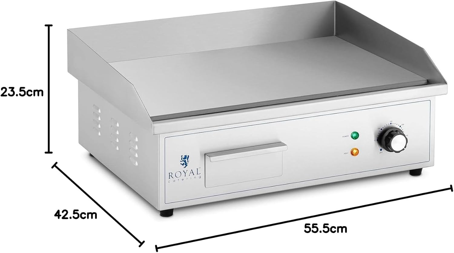 jardinito - plancha électrique pro 530x350 mm 3000W RCPG42-S