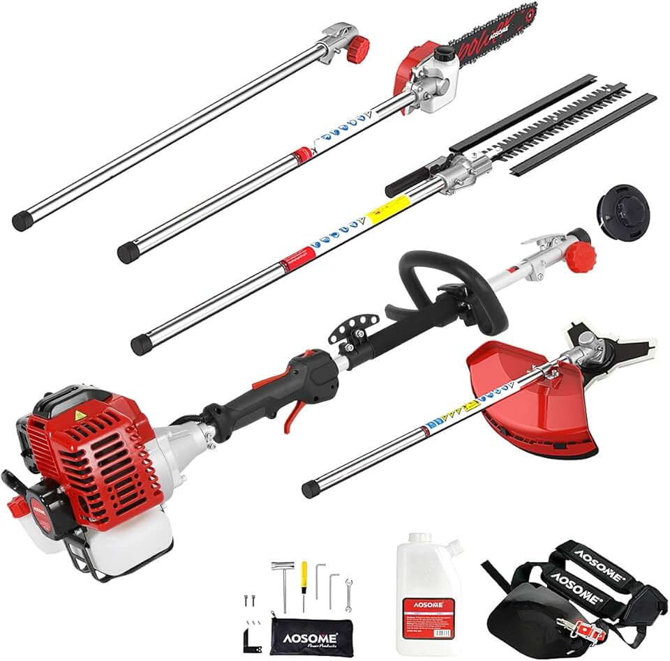 jardinito - débroussailleuse multifonction 52cm³ 2.2kW, 5 en 1, moteur 3CV