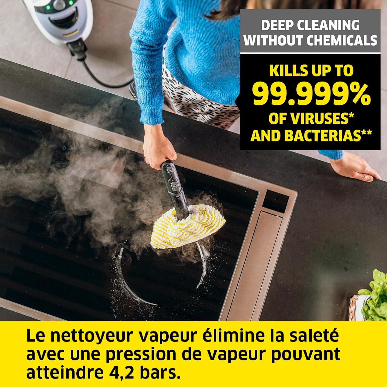 jardinito - SC 5 EasyFix Iron Plug - 0,5+1,5 L - Vapeur 4,2 bar, 150 m²