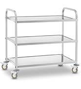 jardinito Chariot de service avec roulettes, 3 plateaux RCSW 3 (101 x 55 x 96,5 cm, capacité de charge 480 kg...
