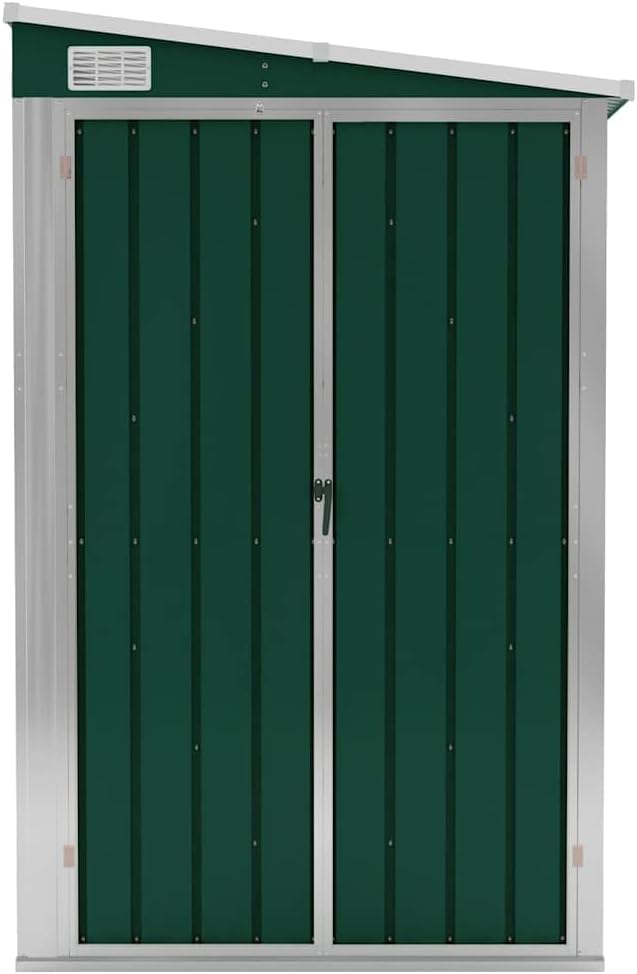 jardinito Abri de Jardin Mural Vert 118x382x178 cm Acier galvanisé,Structures extérieures, Cabanes & abris de Jardin,316229