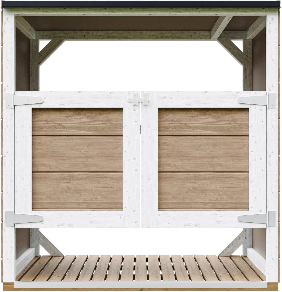 Abri de Jardin pour poubelles, Cache Poubelle extérieur 2x240L – Coffre de Rangement Exterieur, Armoire de Jardin, cabane de Jardin Exterieur – jardinito M980A-TERRA Brown