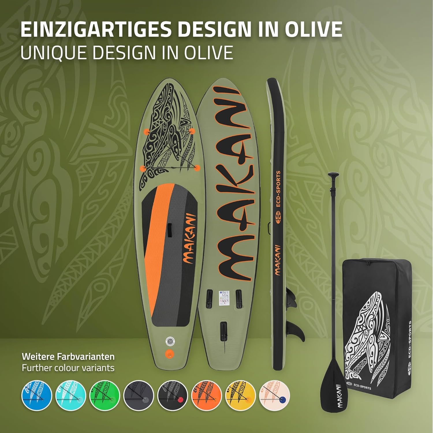 jardinito - Stand Up Paddle Série - 305/308/320/380 cm - PVC, 120/150 kg, épaisseur 10/15 cm, sac, pompe