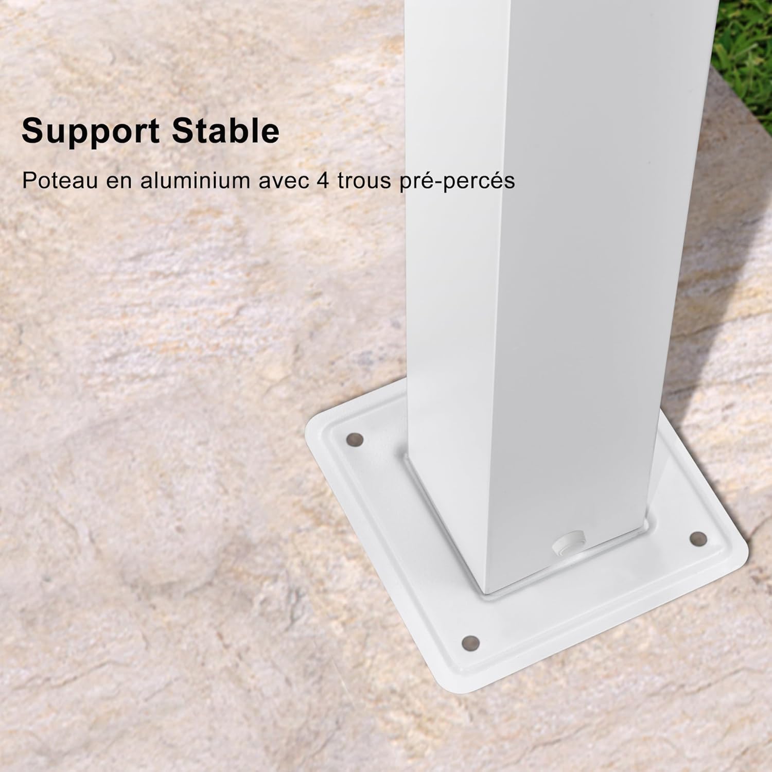 jardinito - Pergola aluminium - 4x3m - éclairage intégré, toit kaki