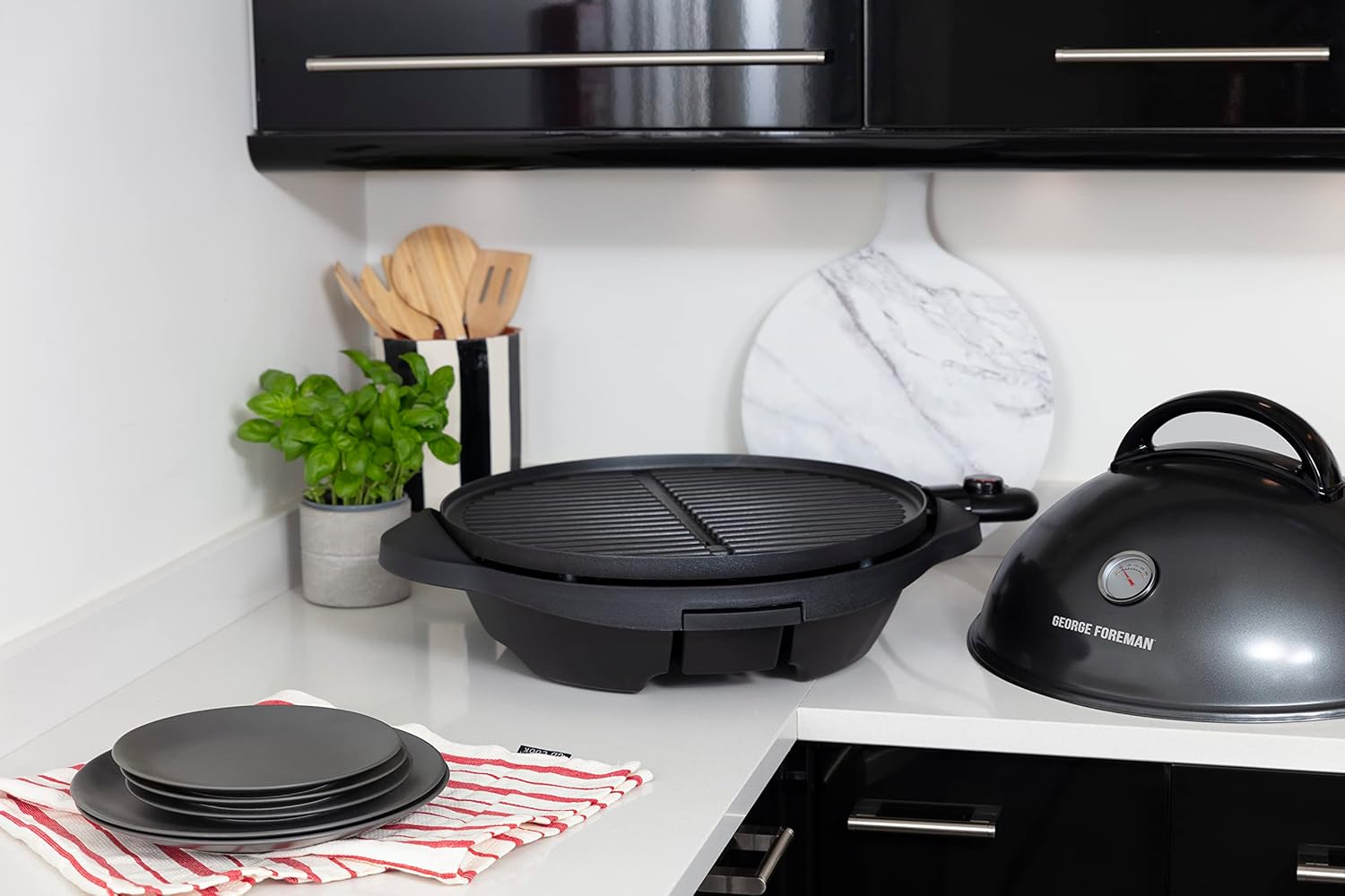 jardinito - Barbecue 2 en 1 - 44,5cm - Électrique, grill avec bac à graisse, 2400W, 22460-56
