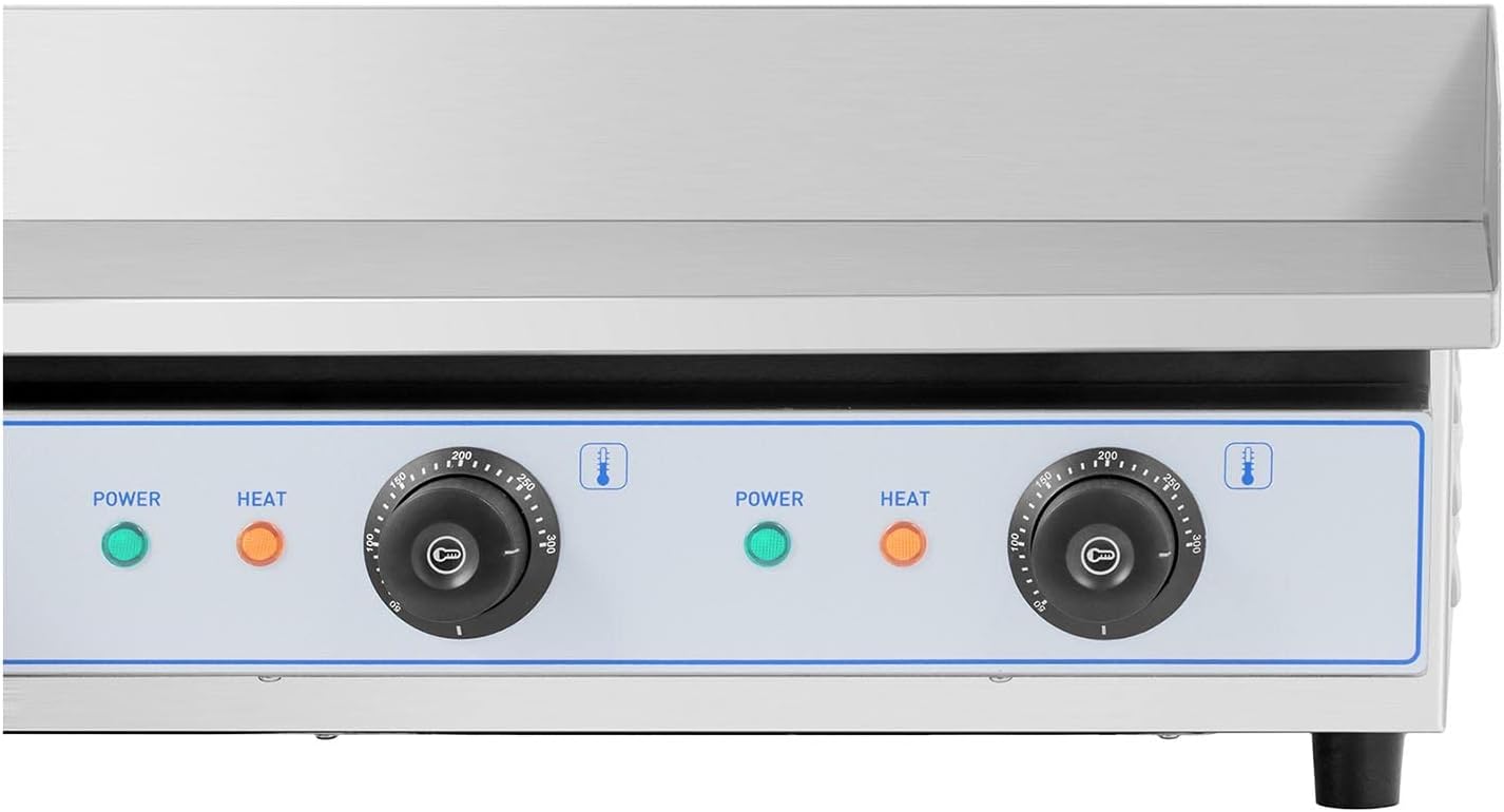 jardinito - Plancha Électrique Double - 73x40cm - 2x2200W INOX Restaurant