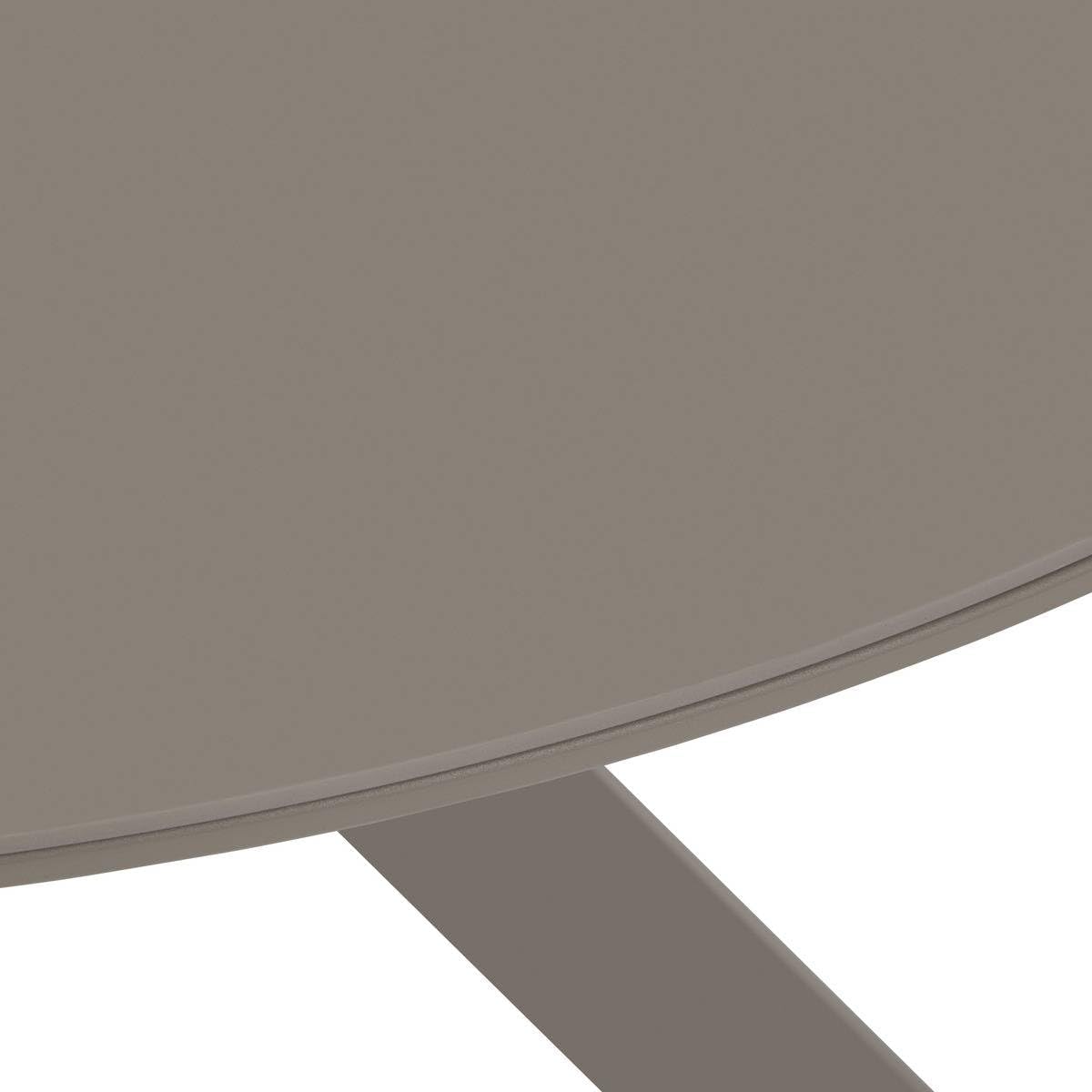 jardinito - Table de jardin Oryon - 130cm ronde - 6 places, coloris café