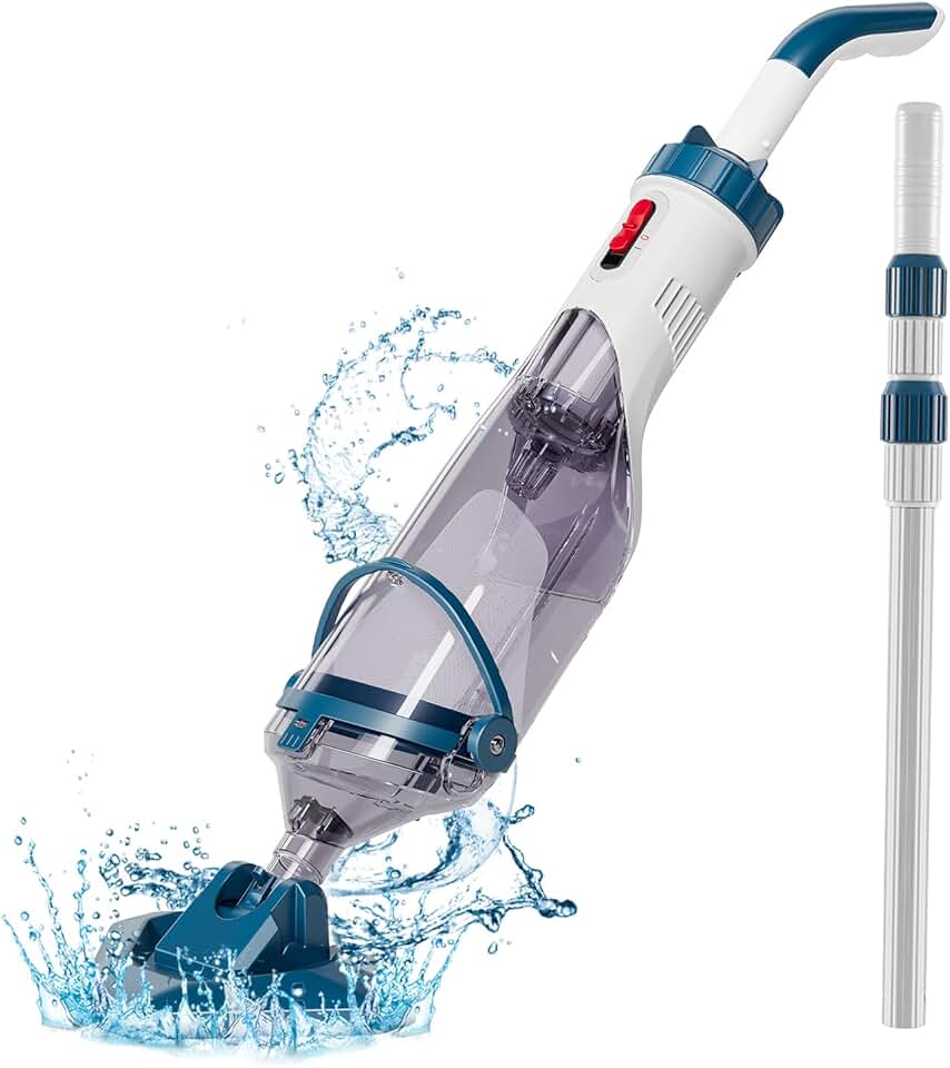 jardinito - Aspirateur de piscine série sans fil - 222cm - 60min autonomie, 4 filtres, 4200L/h