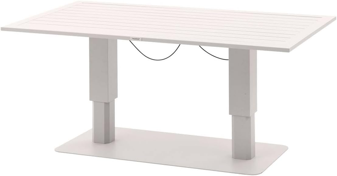 jardinito - Salimia - 150x80 cm - table jardin relevable, alu, 6-8 pers