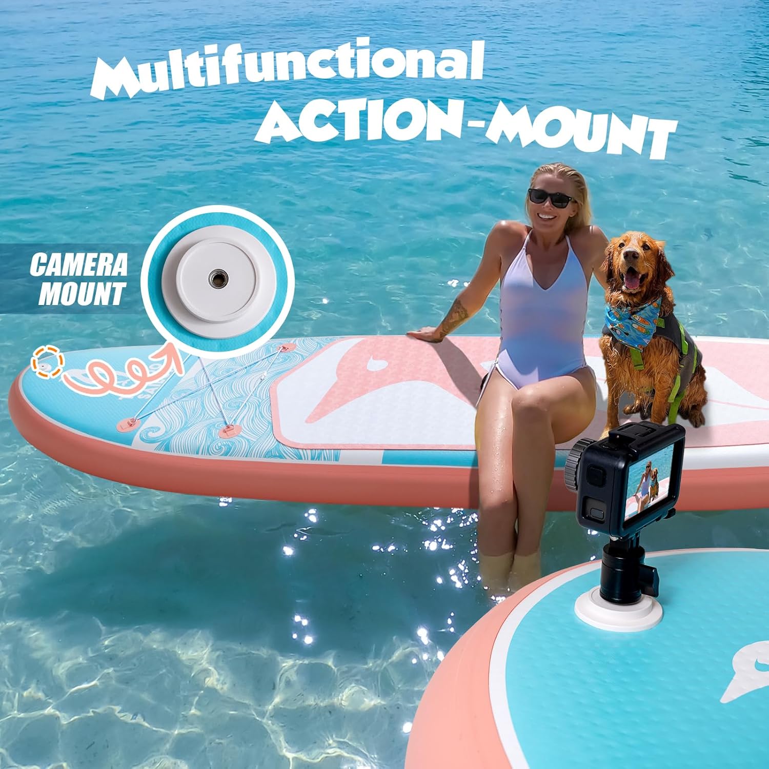 jardinito - Paddle Gonflable Adulte - SUP 320 cm - avec accessoires complets