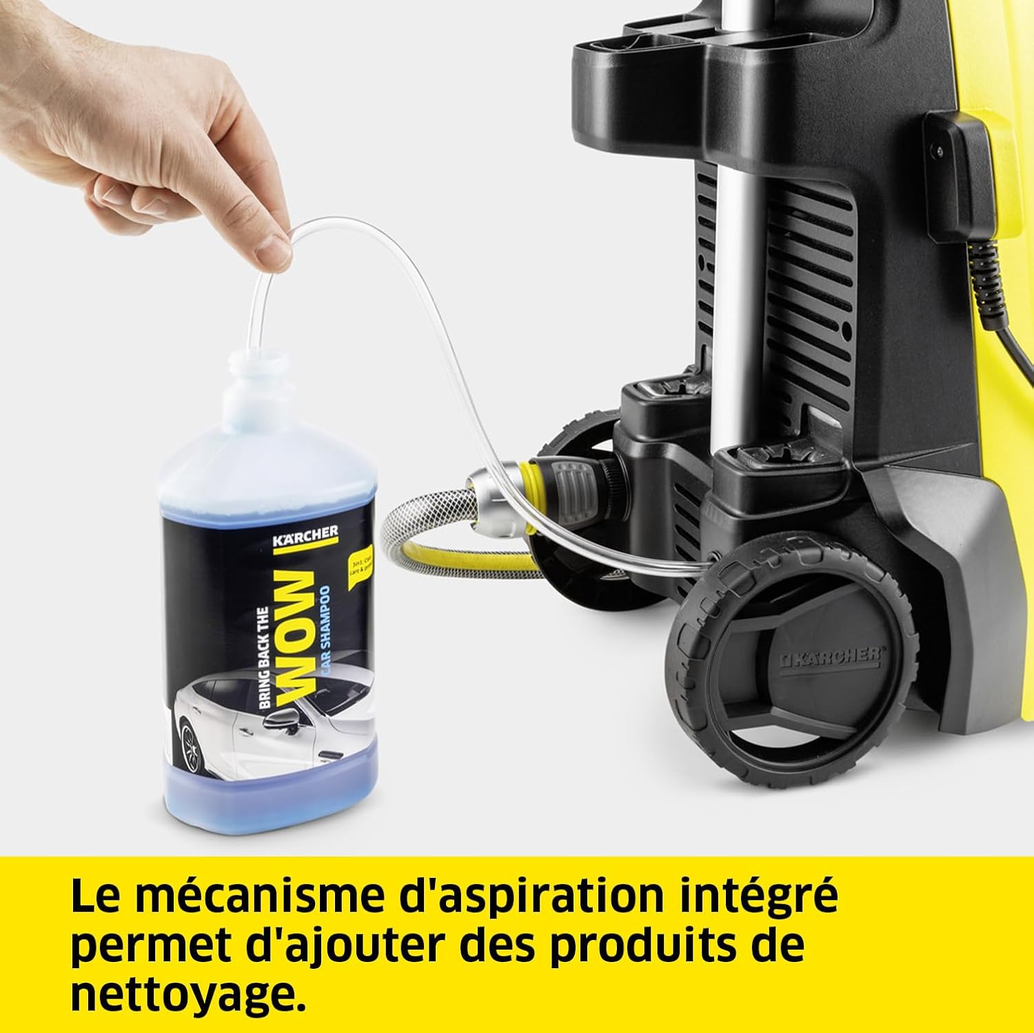 jardinito Nettoyeur Haute Pression K 4 Classic Home, Pression : Max. 130 Bar, Débit : 420 l/h, Surface : 30 m²/h, Filtre à Eau, Poids : 4,6kg, Pistolet Haute Pression, Rotabuse, Lance, Home Kit