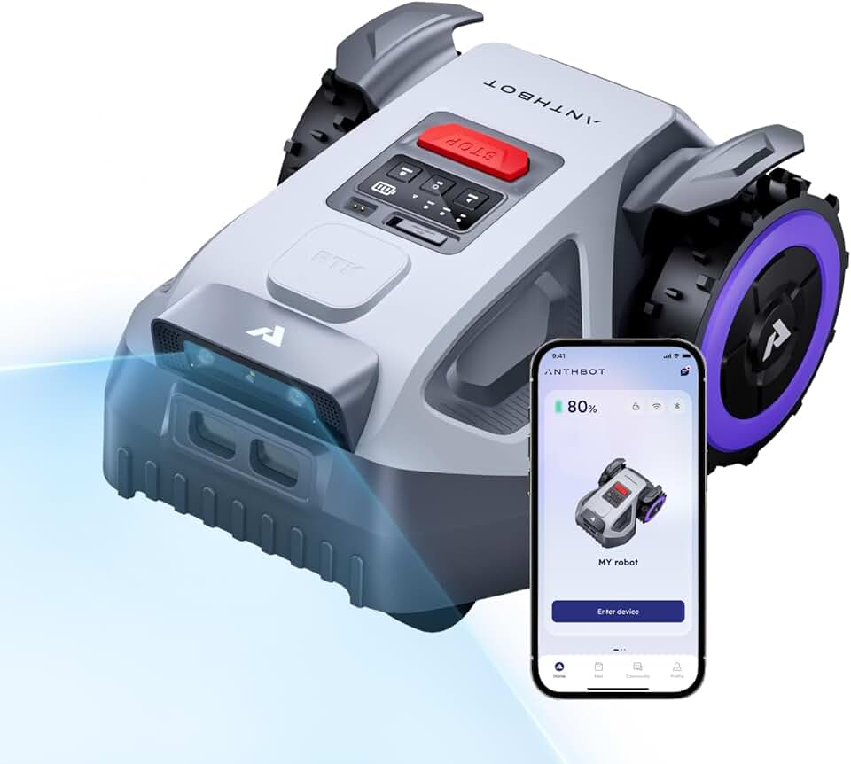 jardinito - Robot tondeuse M9 - 1000 m², 5000 mAh, 4G, IA, NetRTK