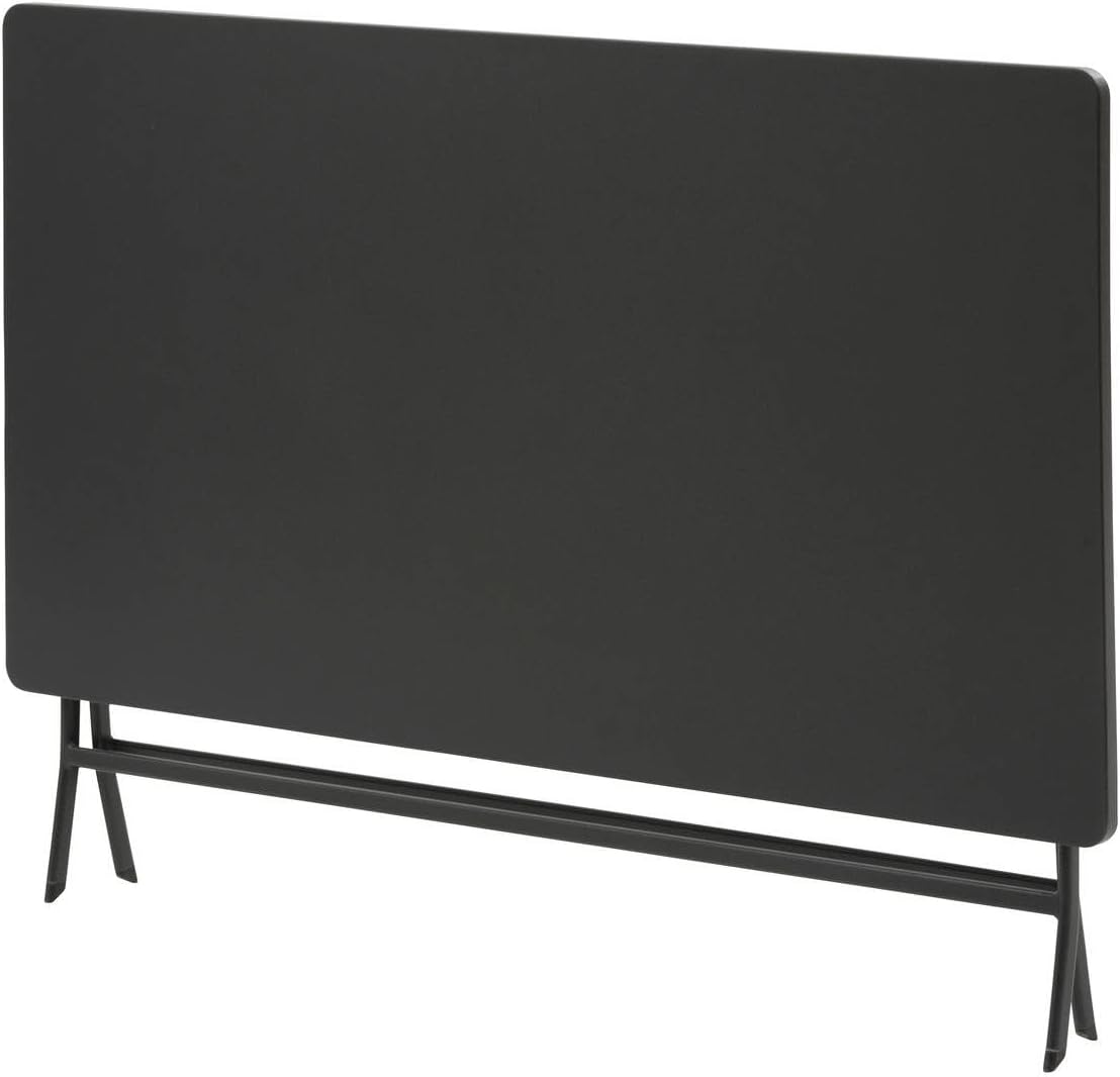jardinito - Greensboro - 150x90 cm - Table pliante acier renforcé 6 places, gris graphite