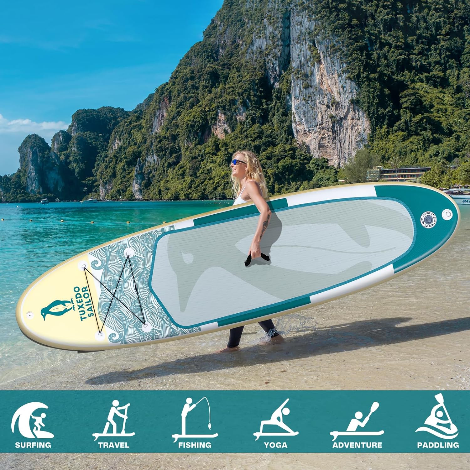 jardinito - Paddle gonflable adulte - planche SUP avec accessoires complets