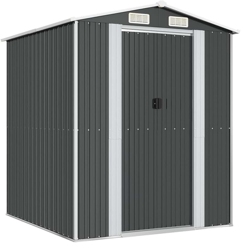 jardinito - abri de jardin acier galvanisé - 192x191x223 cm - anthracite