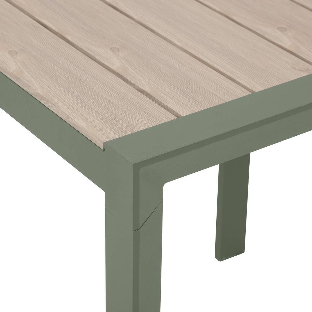 jardinito - Evasion 2 places - aluminium, effet bois, Lin/Vert Laurier