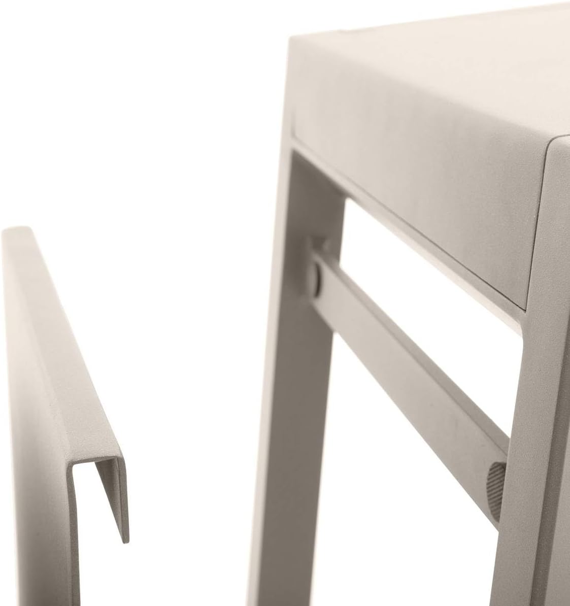jardinito - Allure table de jardin carrée 55x45x55cm aluminium argile