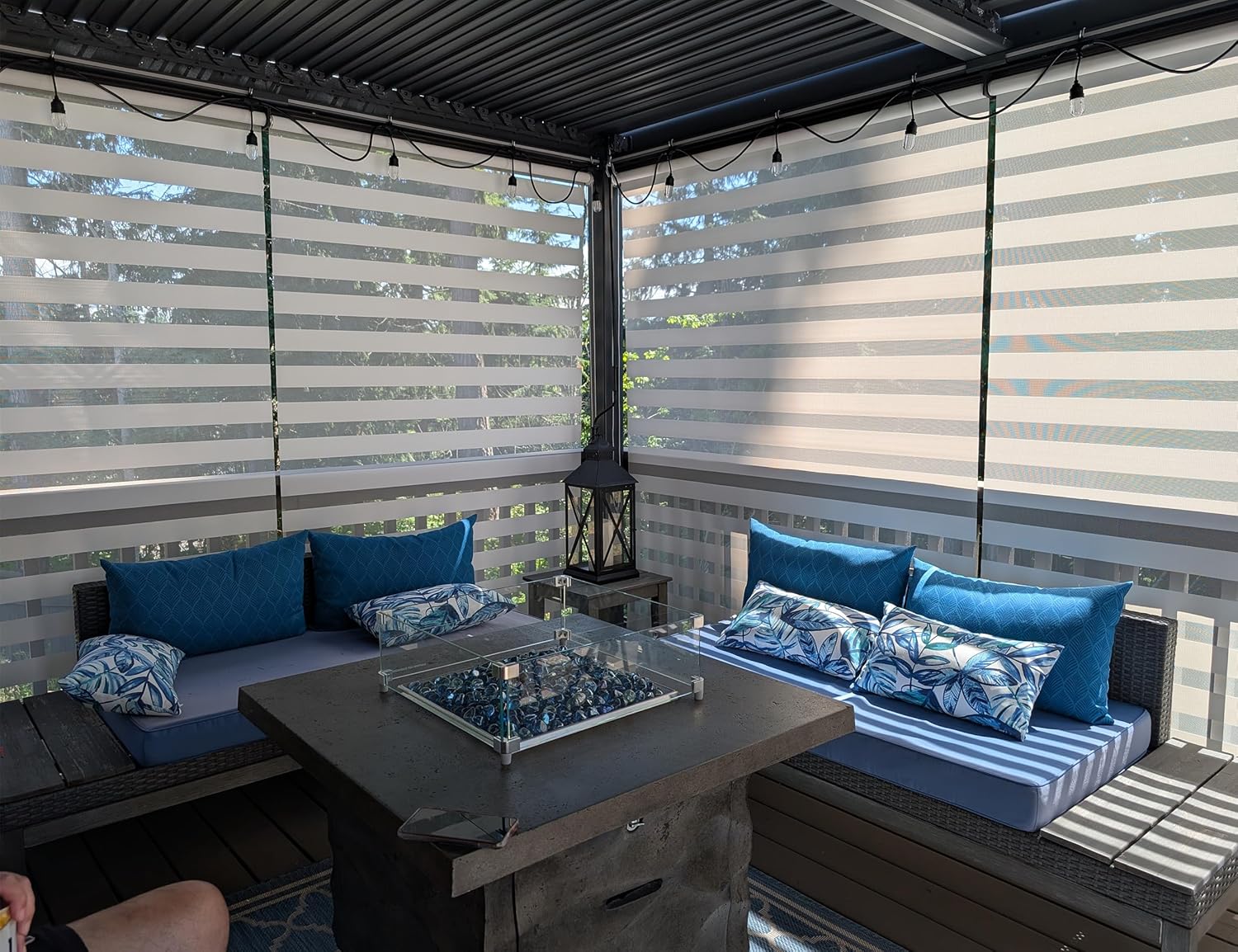 jardinito - Pergola Bioclimatique 6x3,68m - aluminium, stores, lames orientables