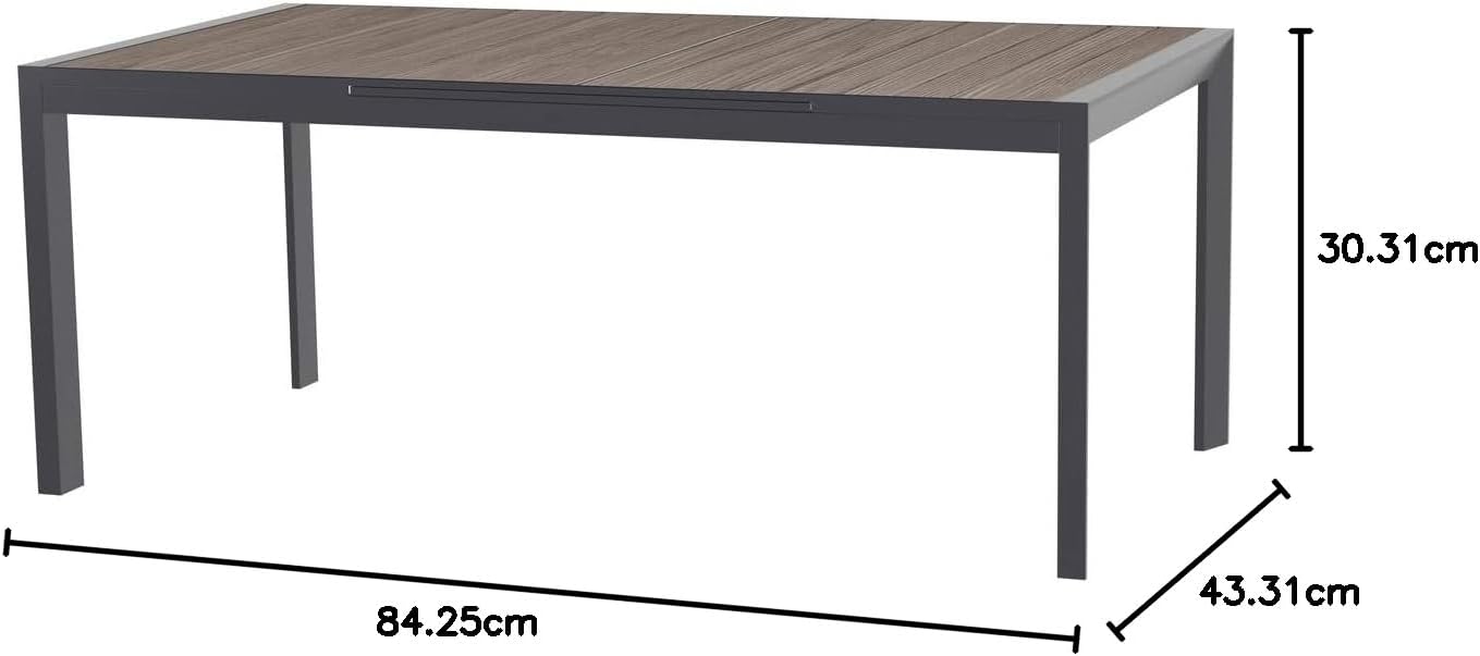 jardinito - Evasion - 10 places - table aluminium extensible extérieur