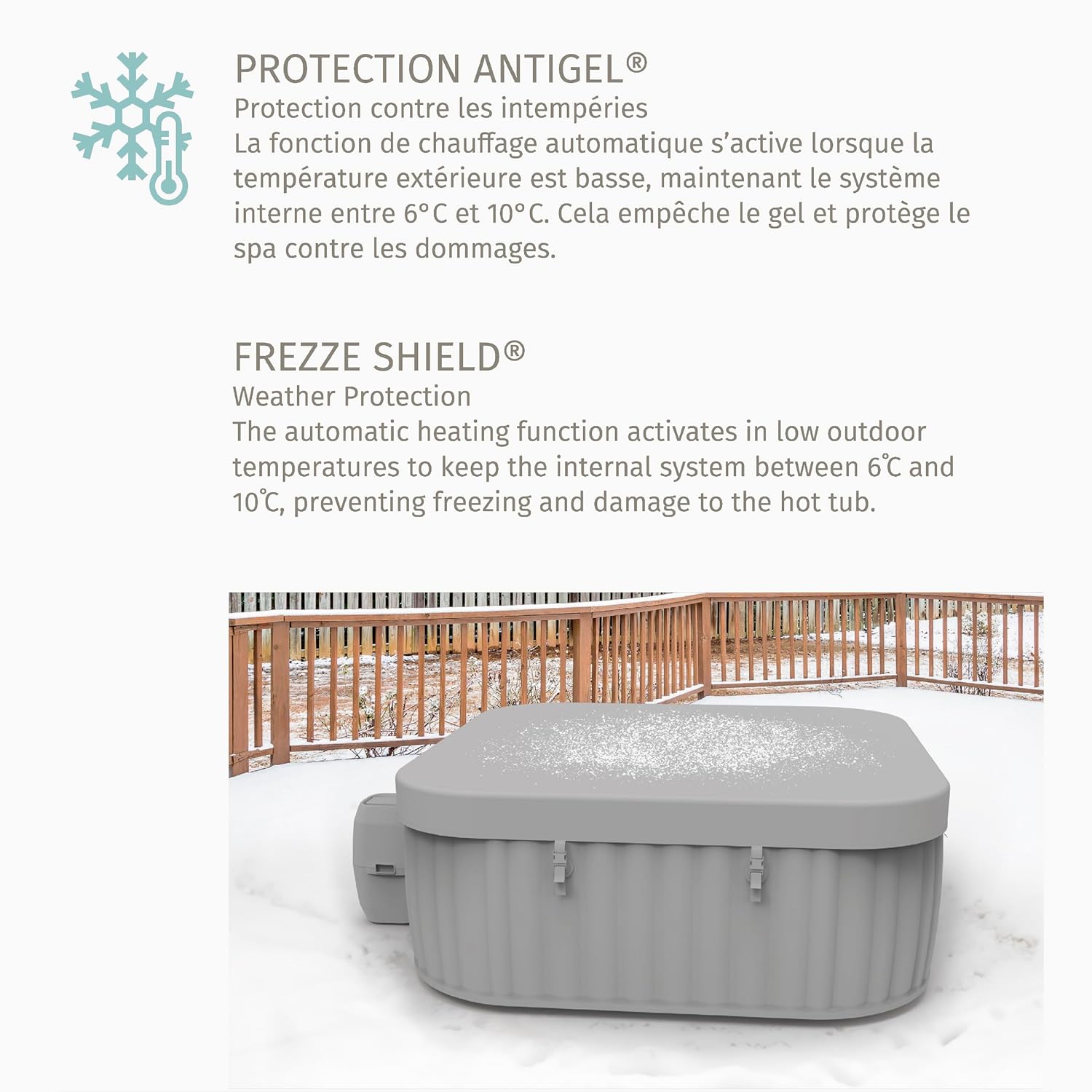 jardinito - Spa Comfy 5p - 293x230x71cm - 10 hydrojets, WiFi