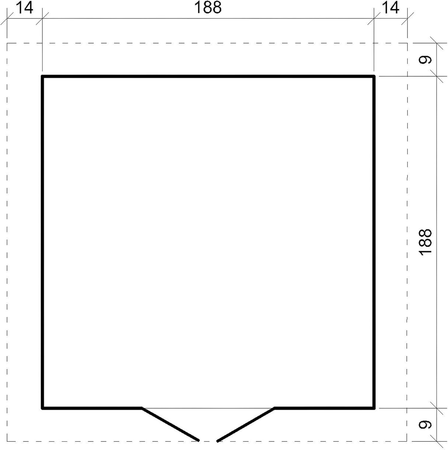 Abri de Jardin en Bois - Stockage extérieur I216xL206xH218 cm/ 3.53 m2 Petit abri à Outils, Local à vélos - Toit imperméable, fenêtres jardinito M343C