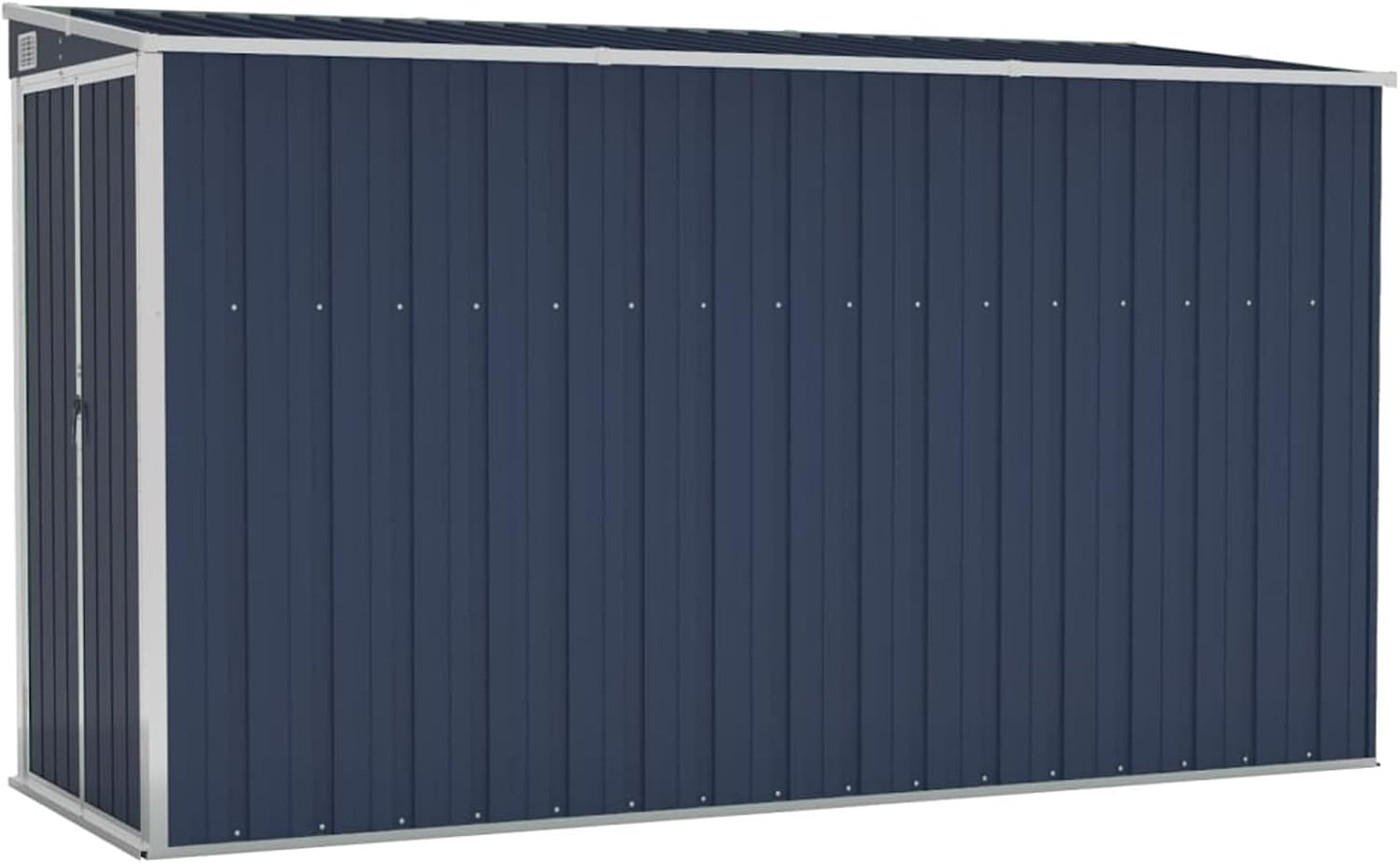 Abri de jardin mural en acier galvanisé 118 x 288 x 178 cm
