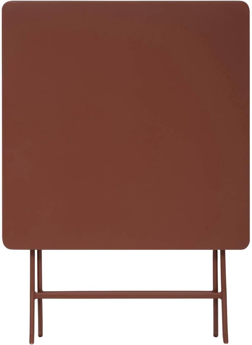 jardinito - Greensboro - 2 places 70x70cm - table pliante acier acajou