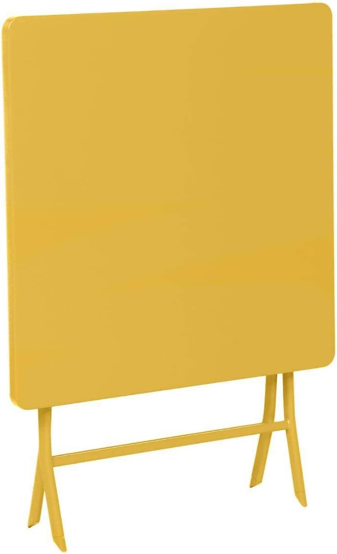 jardinito - Greensboro série - 2 places, acier renforcé, jaune - table pliante