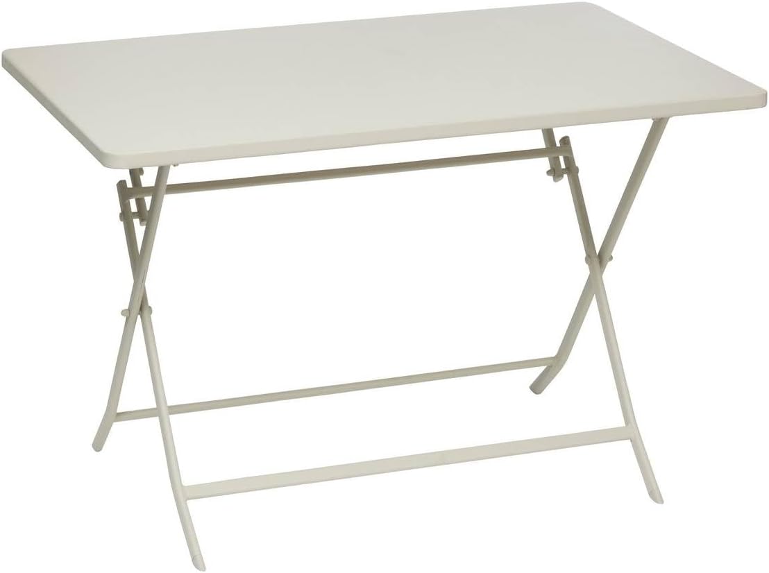 jardinito - Greensboro pliante rectangle 4 places - acier renforcé - 110x70 cm