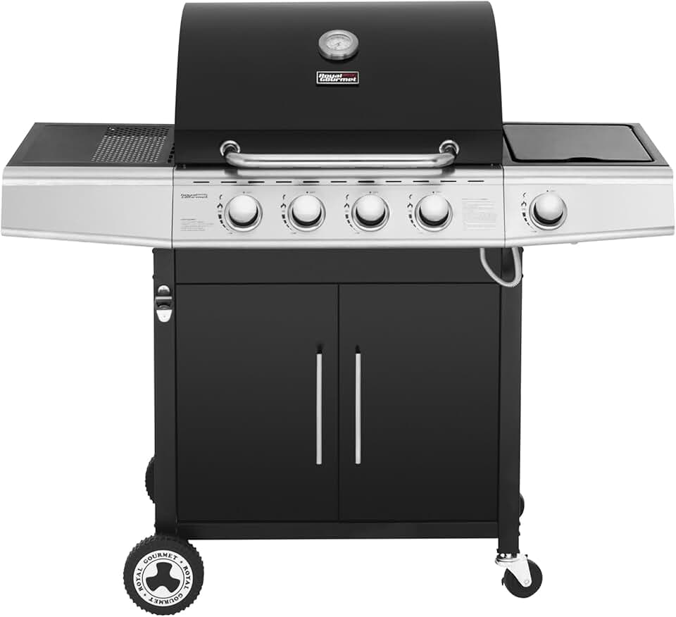 jardinito – Barbecue Série 4+1 – 14,5kW, inox, tablettes, 2 portes