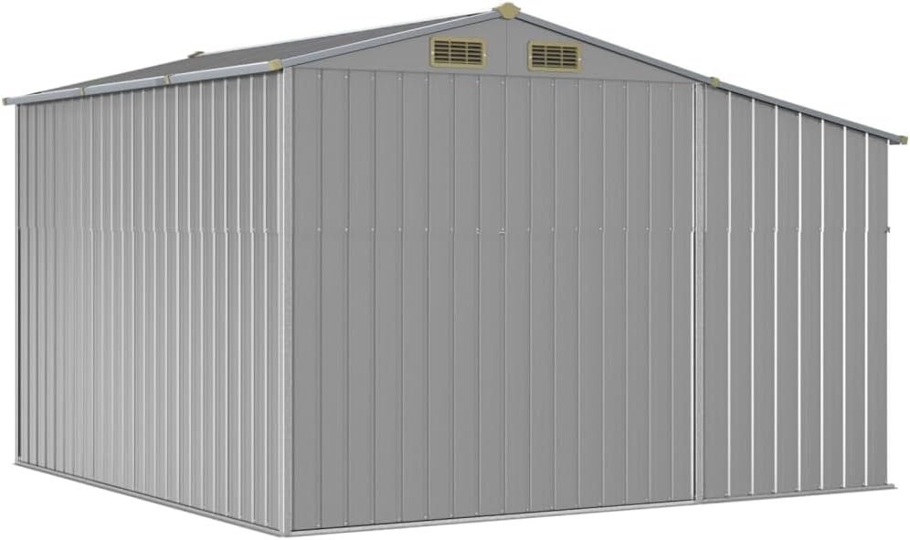 Abri de jardin en acier galvanisé - toit incliné, bunker à charbon - 277x279x179 cm - extérieur robuste