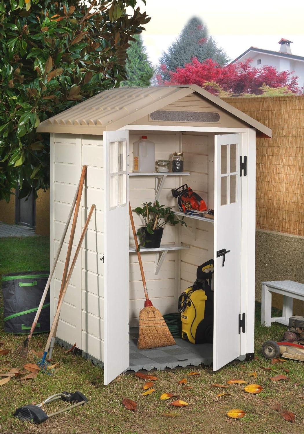 Abri De Jardin Résine 1,97 M2 Beige/marron - EVO 120