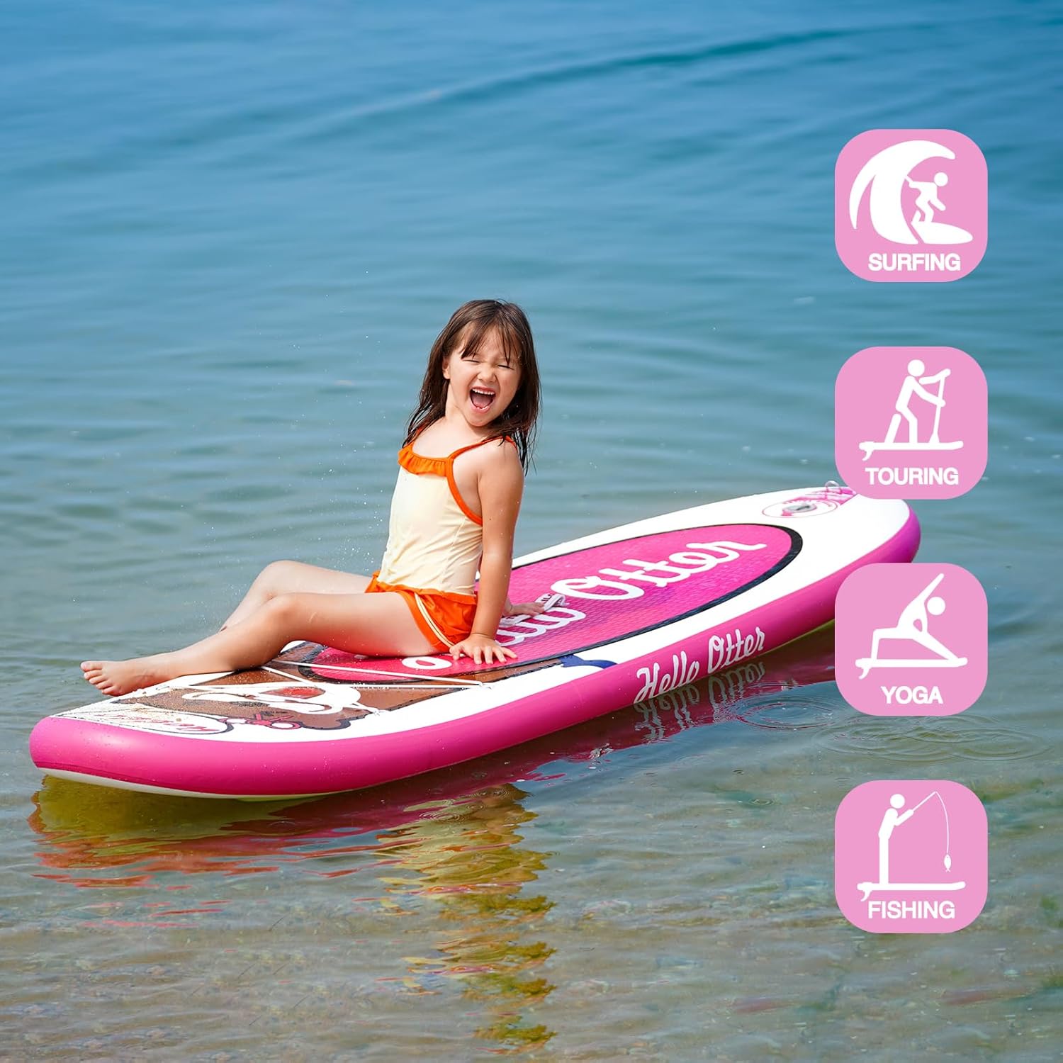 jardinito Paddle Gonflable Adulte, Planche de Stand Up Paddle Gonflable, Sup Paddle Board Gonflable avec Accessoires Complets, Planche de Surf Paddle