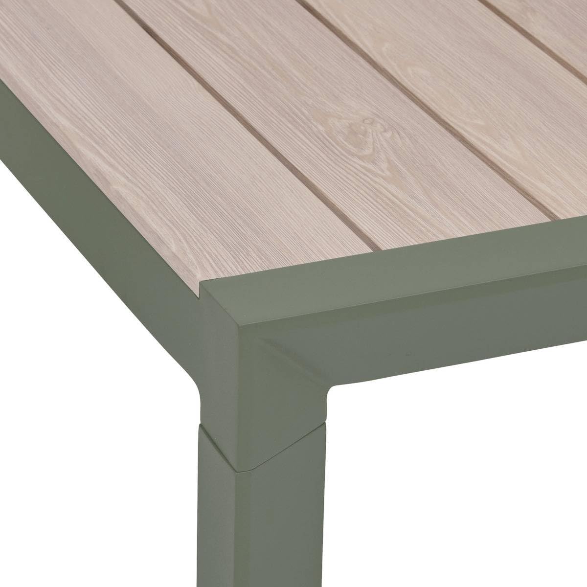 jardinito - Table Evasion 6 places - 180x90 cm - alu beige lin/laurier