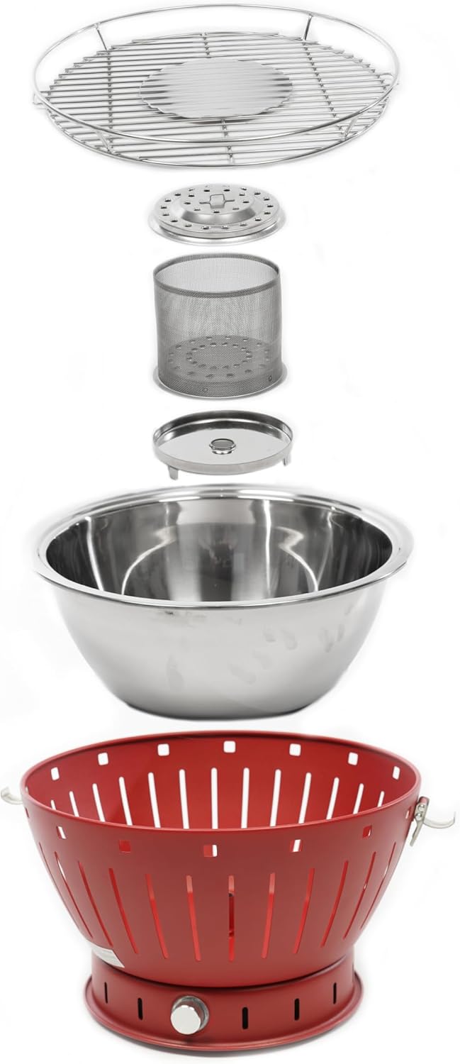 jardinito - Barbecue portable 35cm - charbon - sans fumée