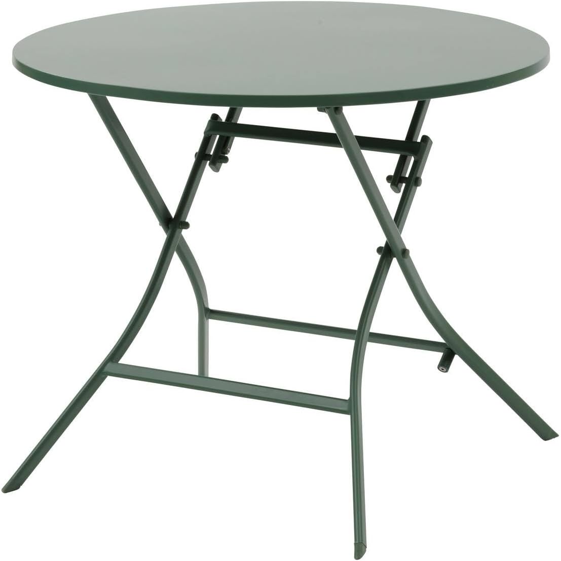 jardinito - Greensboro - table pliante acier 4 places, vert olive