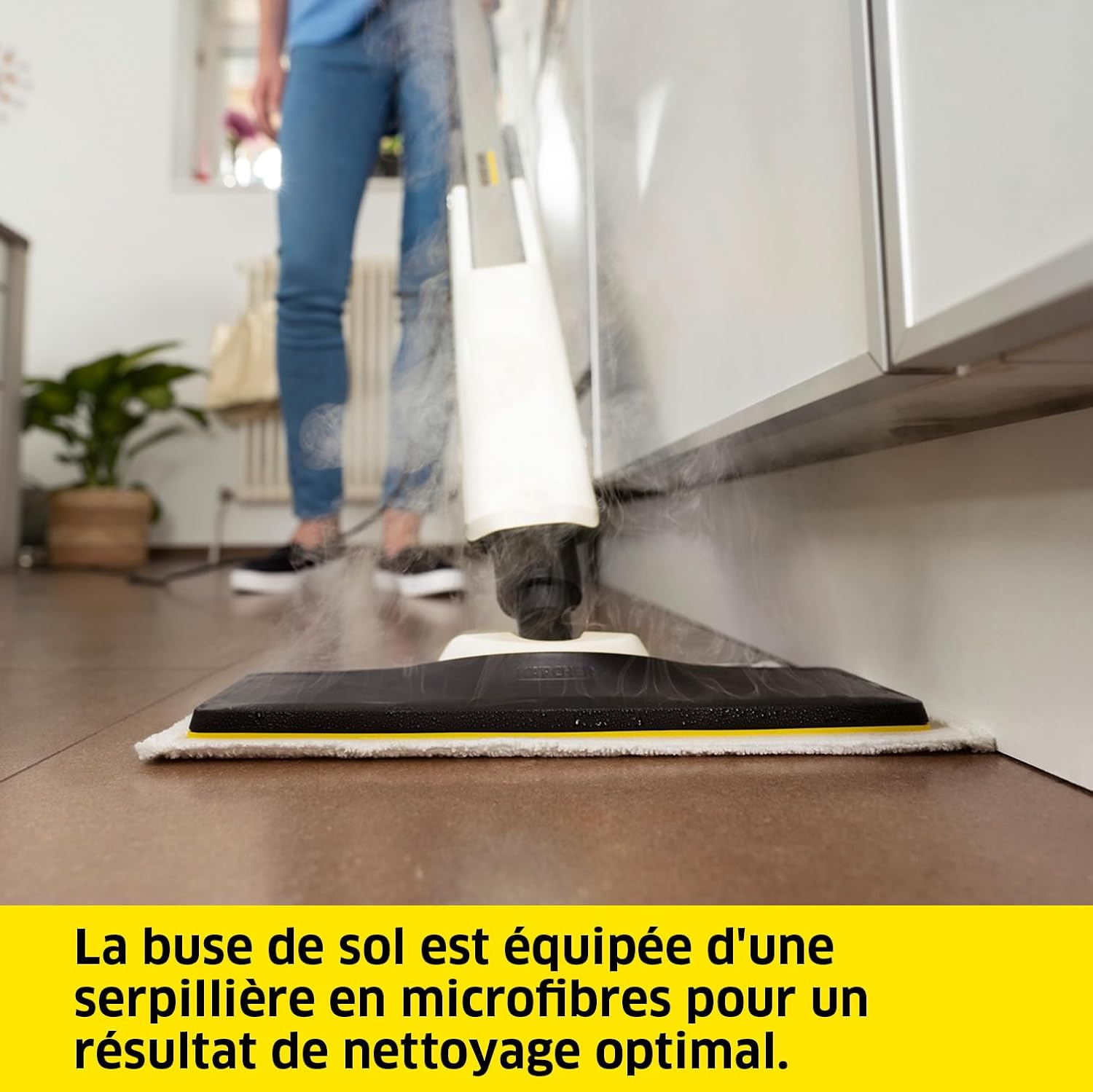 jardinito Nettoyeur Vapeur SC 2 Upright, Préchauffage : 30 s, Surface : 50 m², Réservoir : 0,4 l, Puissance : 1600 W, avec Buse de Sol EasyFix, Serpillière Microfibres, Cartouche Détartrante