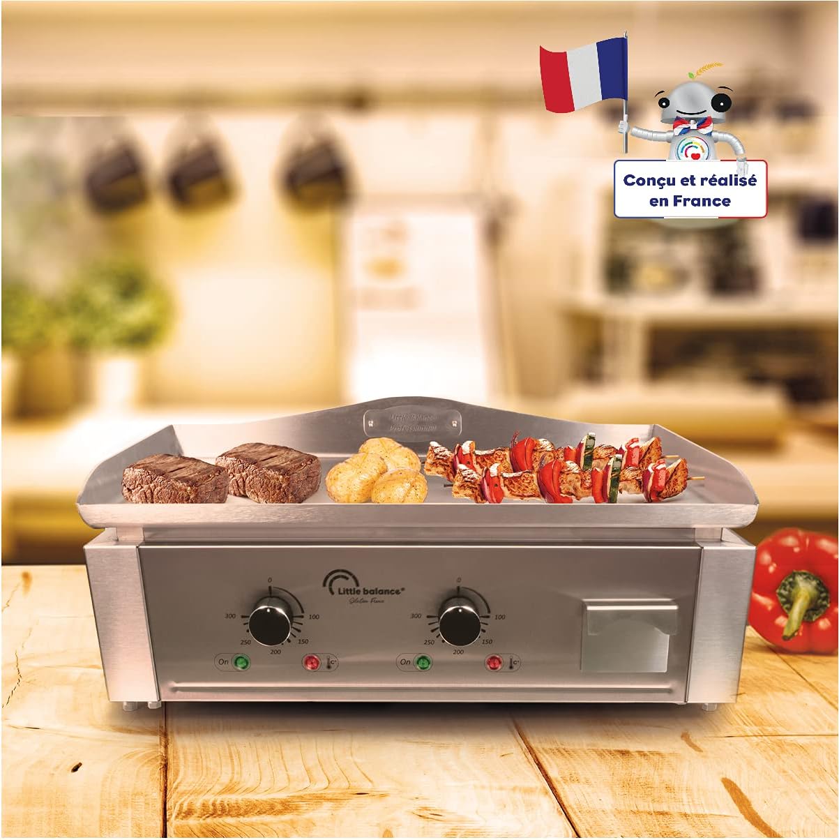 jardinito - Aquitaine Pro série - inox - 2 zones, 3500W - 8476
