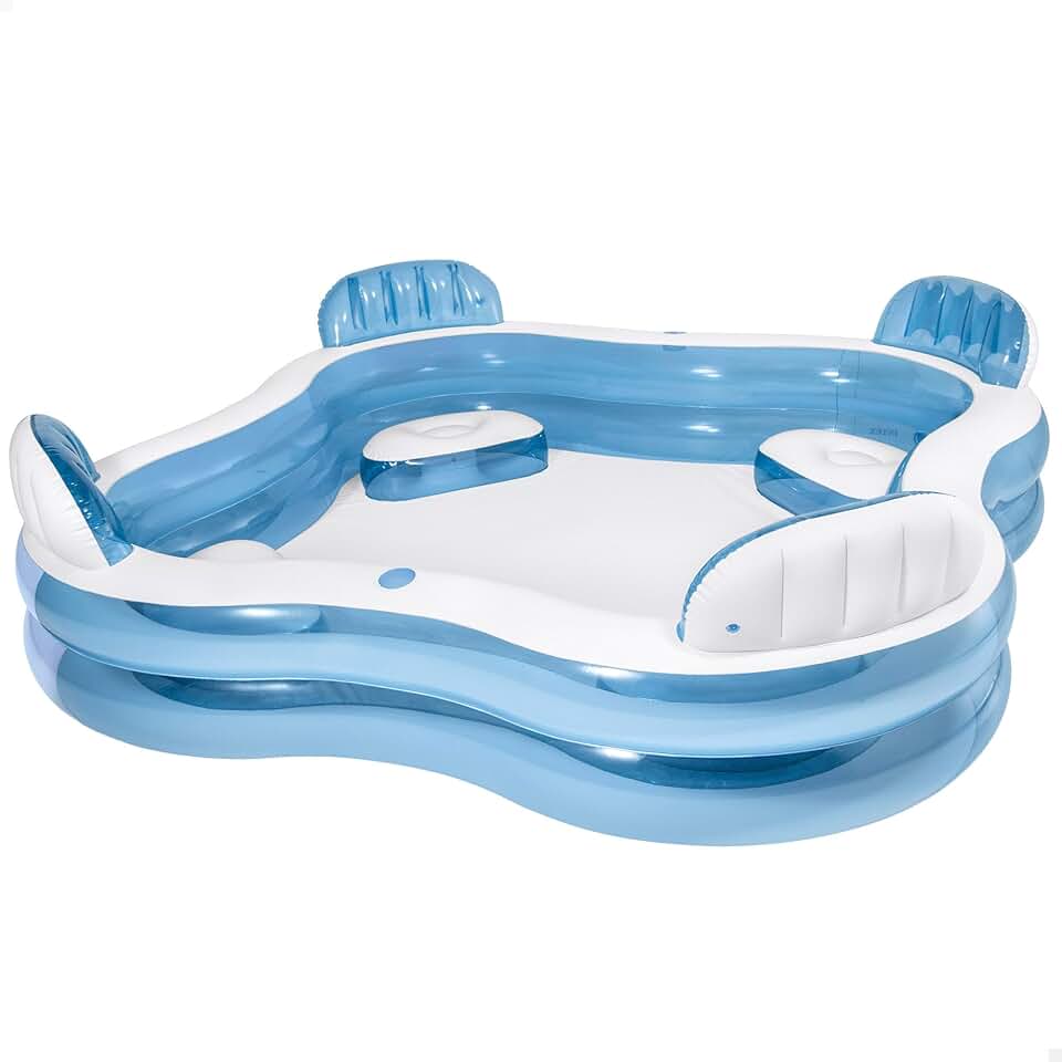jardinito - piscine familiale avec sièges - 229x229x66 cm - 4 places confortables