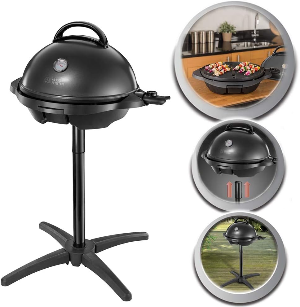 jardinito - Barbecue 2 en 1 - 44,5cm - Électrique, grill avec bac à graisse, 2400W, 22460-56
