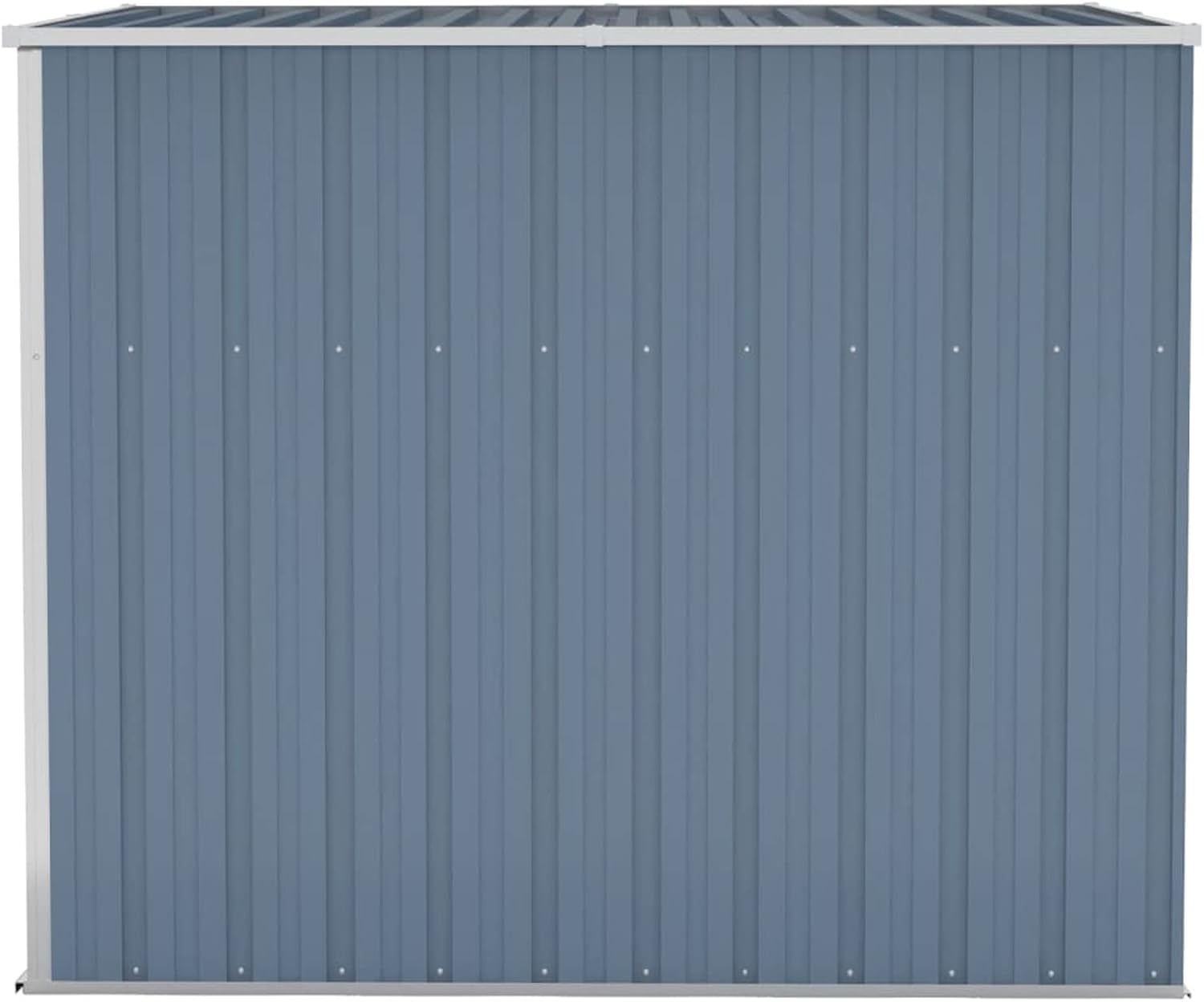 Abri de jardin mural en acier galvanisé gris 118 x 194 x 178 cm