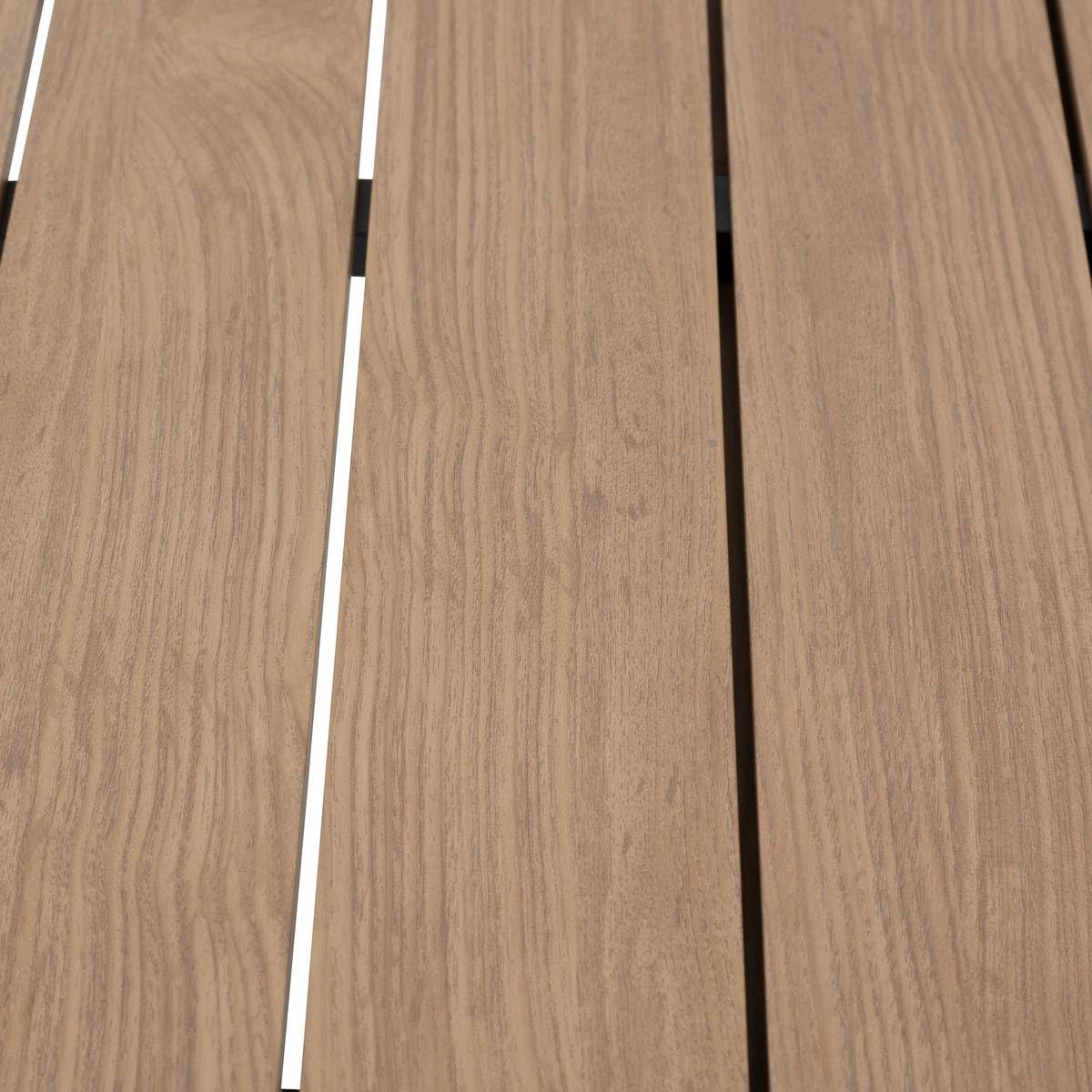 jardinito - Evasion Extensible 8 places - aluminium antirouille - effet bois