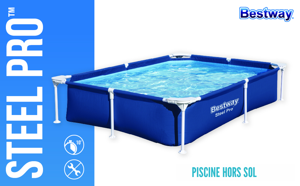 piscine, pataugeoire, piscine hors sol, piscine bleue, armature en acier, piscine de jardin, piscine à cadre en acier,