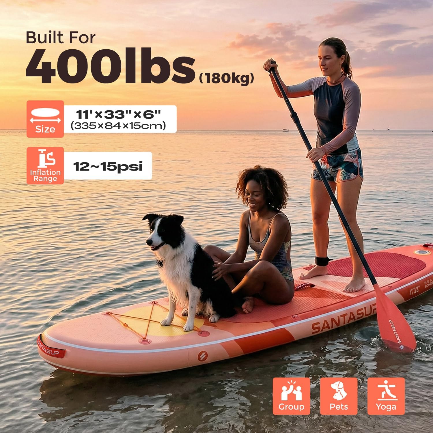 Stand Up Paddle gonflable - large 10'6