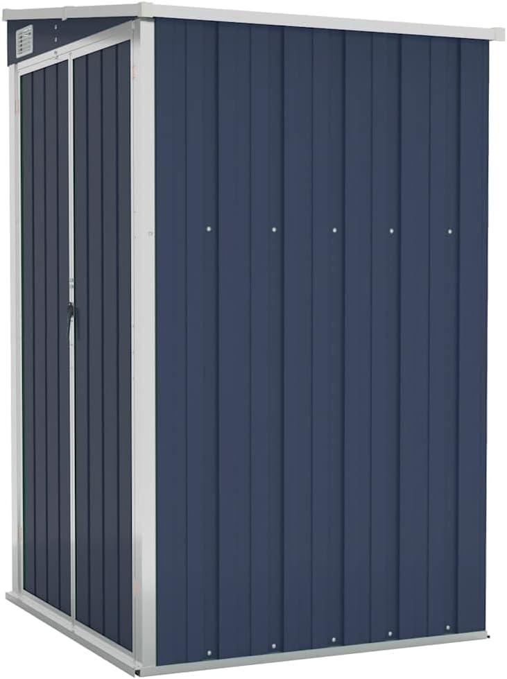 jardinito Remise de Jardin Murale Anthracite 118x100x178 cm Acier,Structures extérieures, Cabanes & abris de Jardin,316219