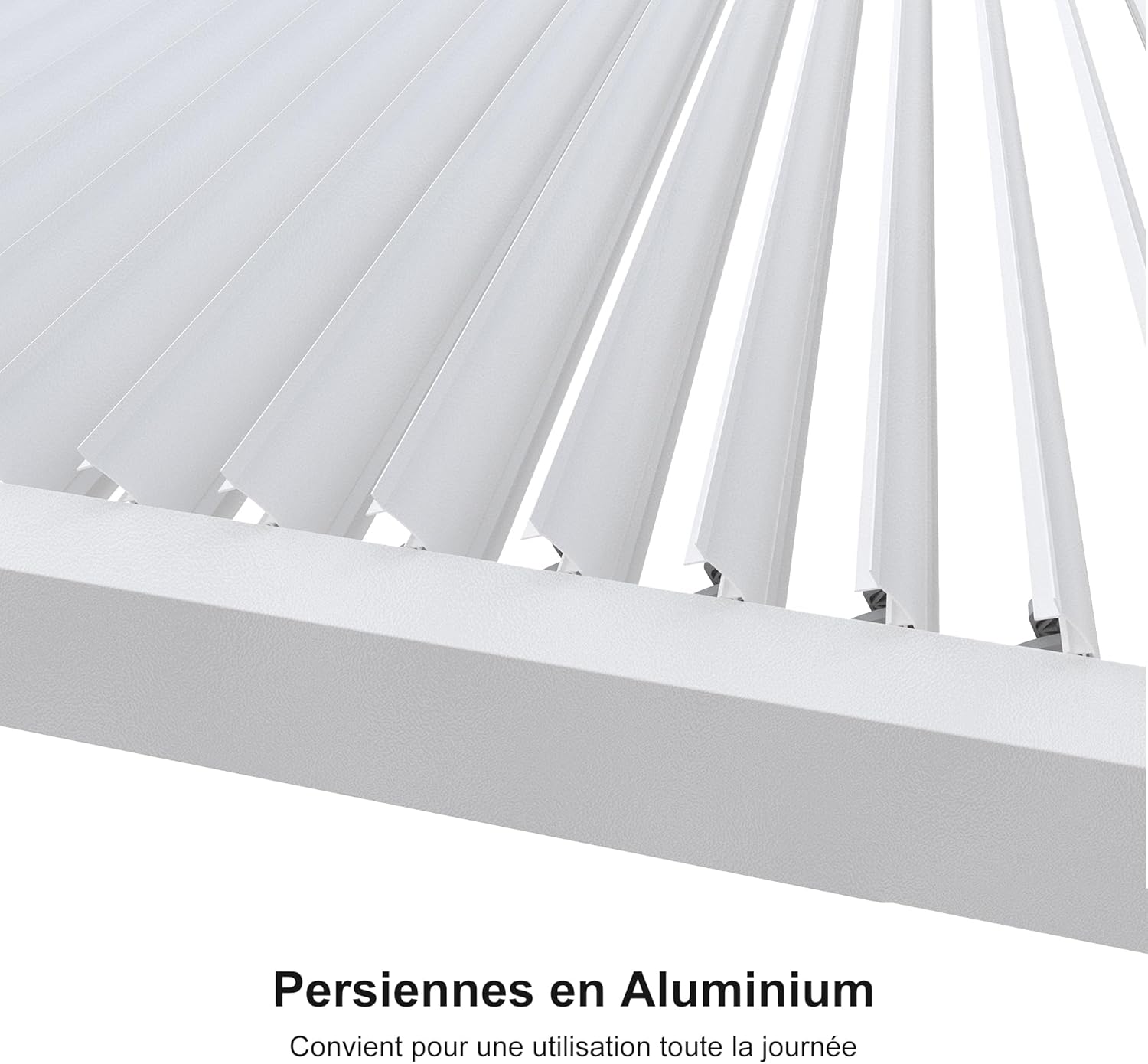 jardinito - Pergola Bioclimatique, 4,8x3,68m, aluminium, lames orientables