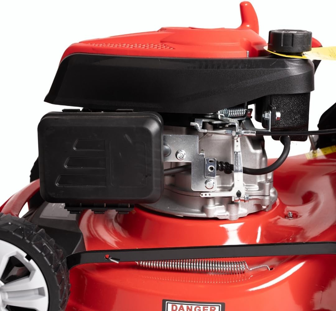 jardinito Tondeuse à gazon à explosion automotrice 4in1-4 CV, Tondeuse à gazon thermique autoportée - Moteur 170cc 4 temps avec autotraction - Largeur de coupe 51 cm - Mulching - Panier de collecte 60L