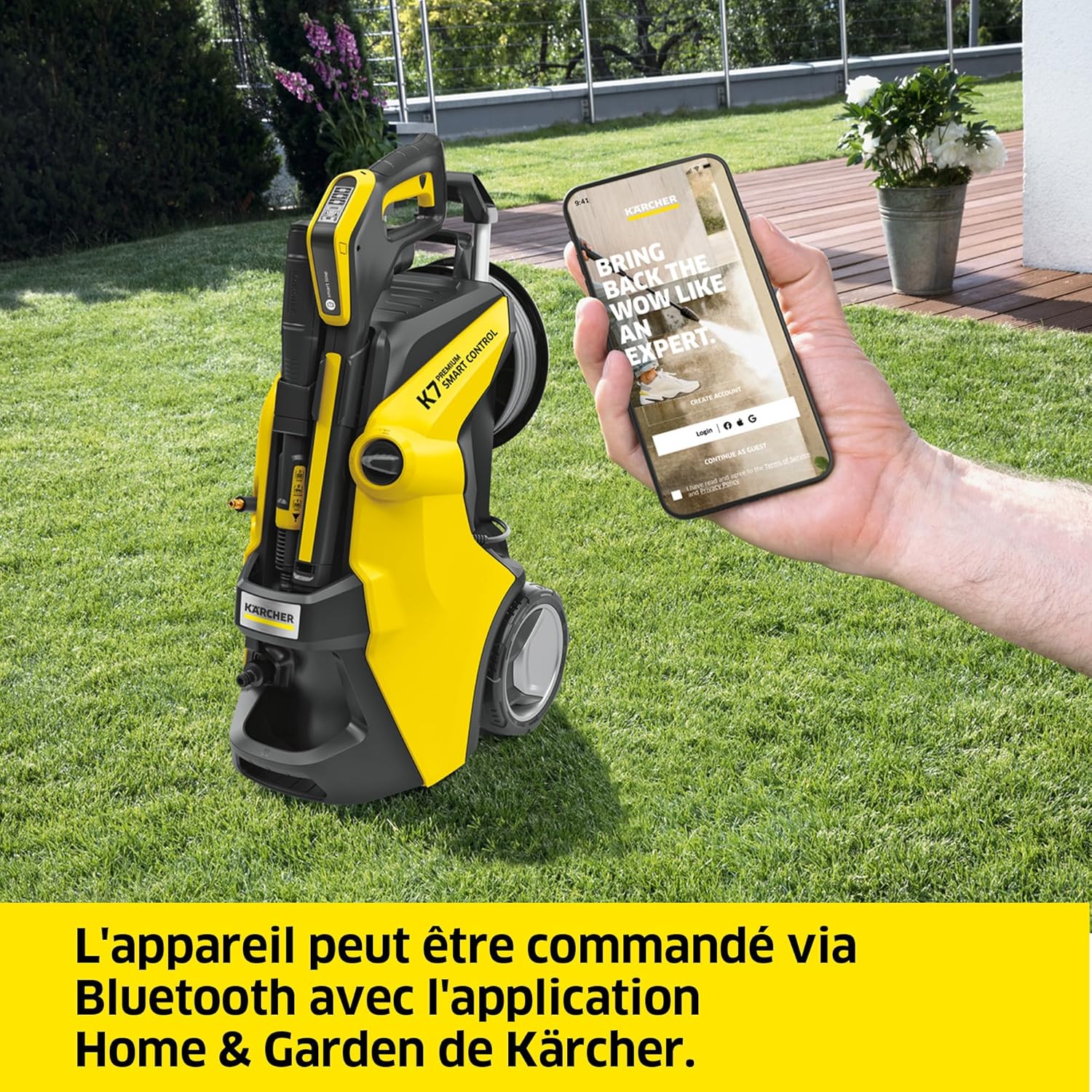 jardinito - K 7 Premium Smart Control - 17,7 kg - 180 bar, 600 l/h, lance multi-jets, Rotabuse