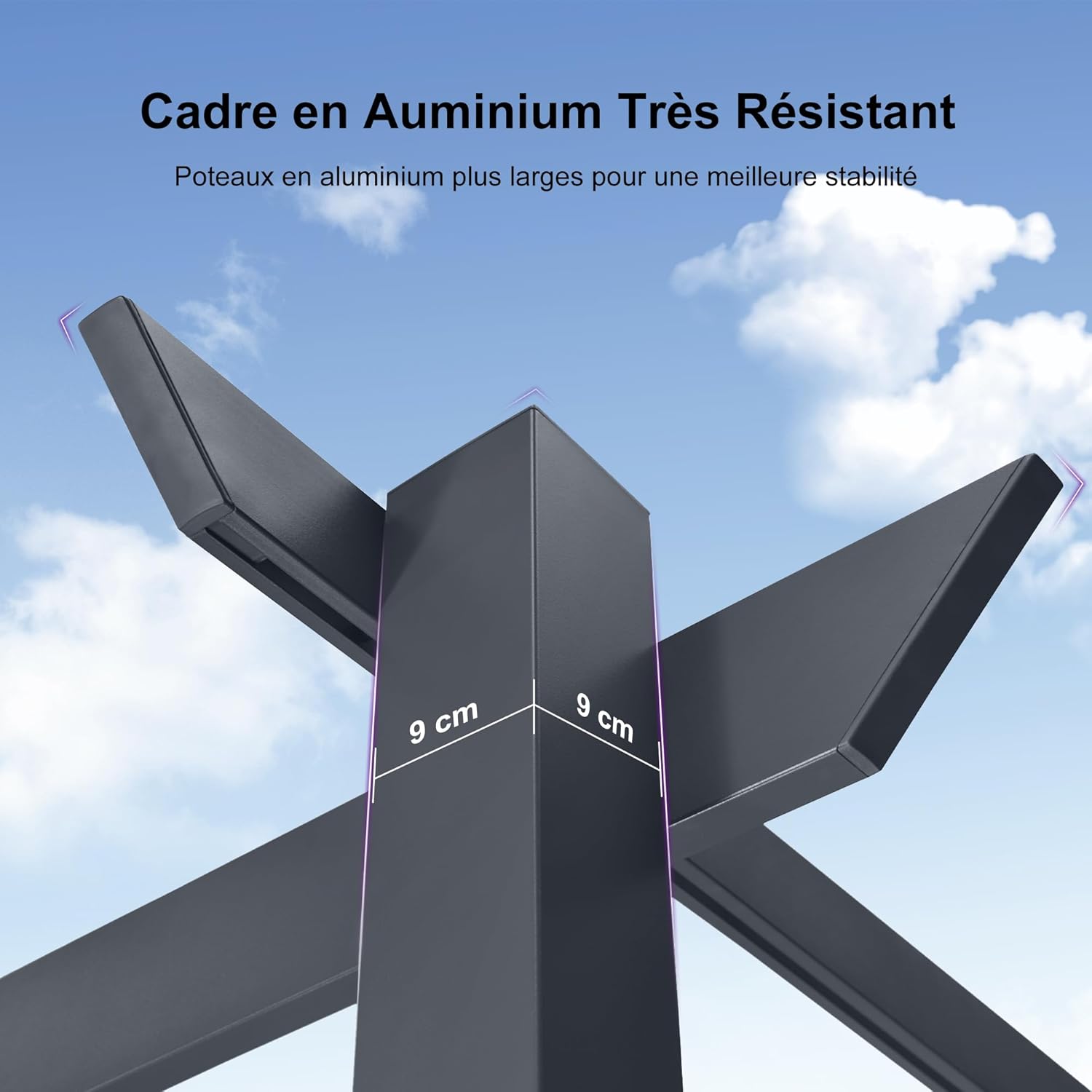 jardinito - Pergola aluminium série - 4x3m - toit rétractable, imperméable, gris
